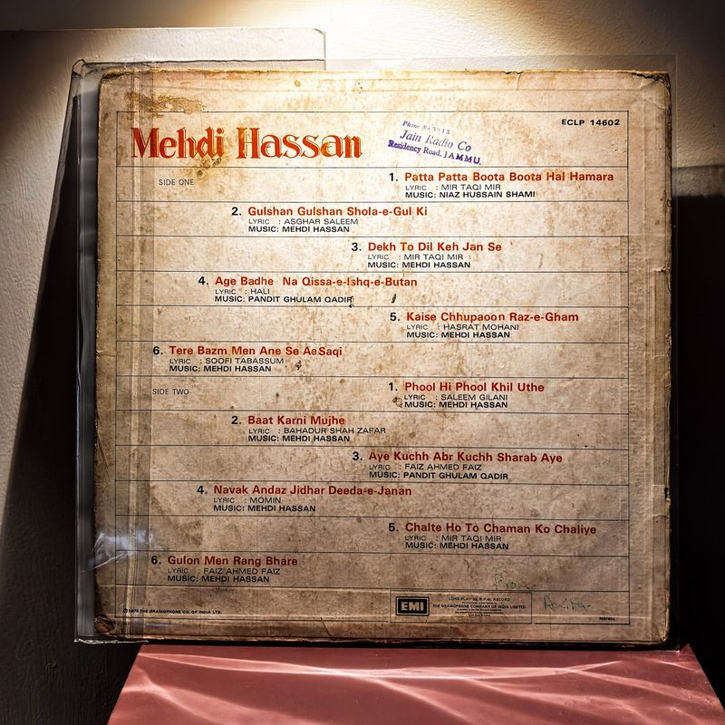 Mehdi Hassan — Ghazals (Back)