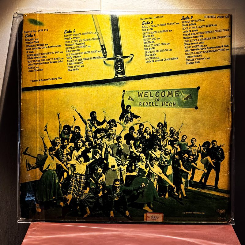 Various Artists — Grease (The Original Soundtrack From The Motion Picture) (Back)