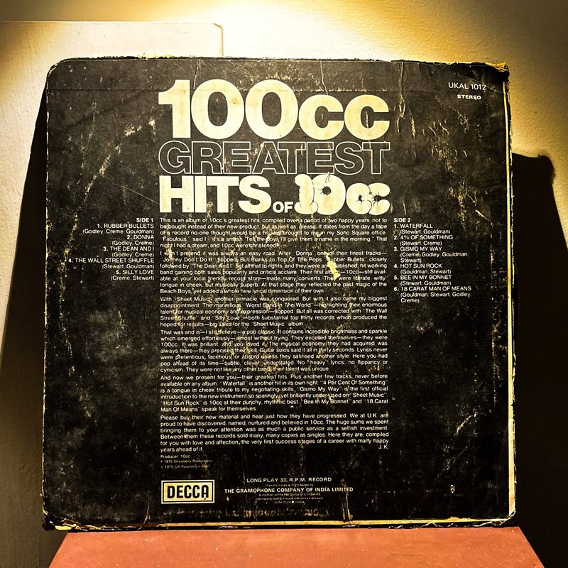 10cc — 100cc - Greatest Hits of 10cc (Back)