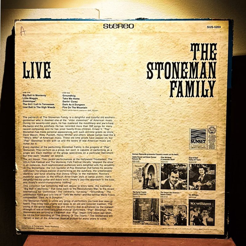 The Stoneman Family — Live (Back)