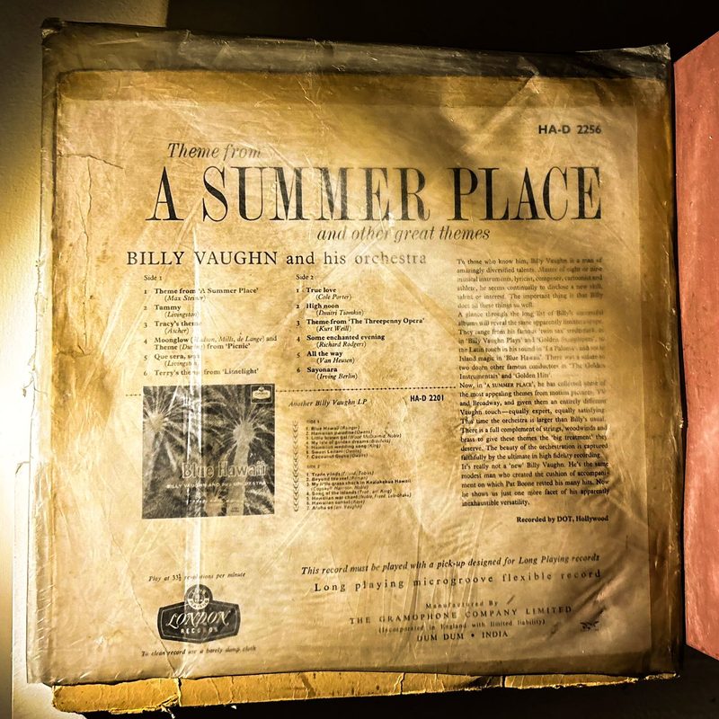 Billy Vaughn and his Orchestra — A Summer Place and Other Great Themes (Back)