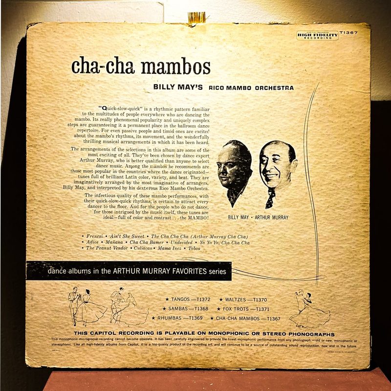 Billy May's Rico Mambo Orchestra — Arthur Murray Favorites: Cha-Cha Mambos (Back)