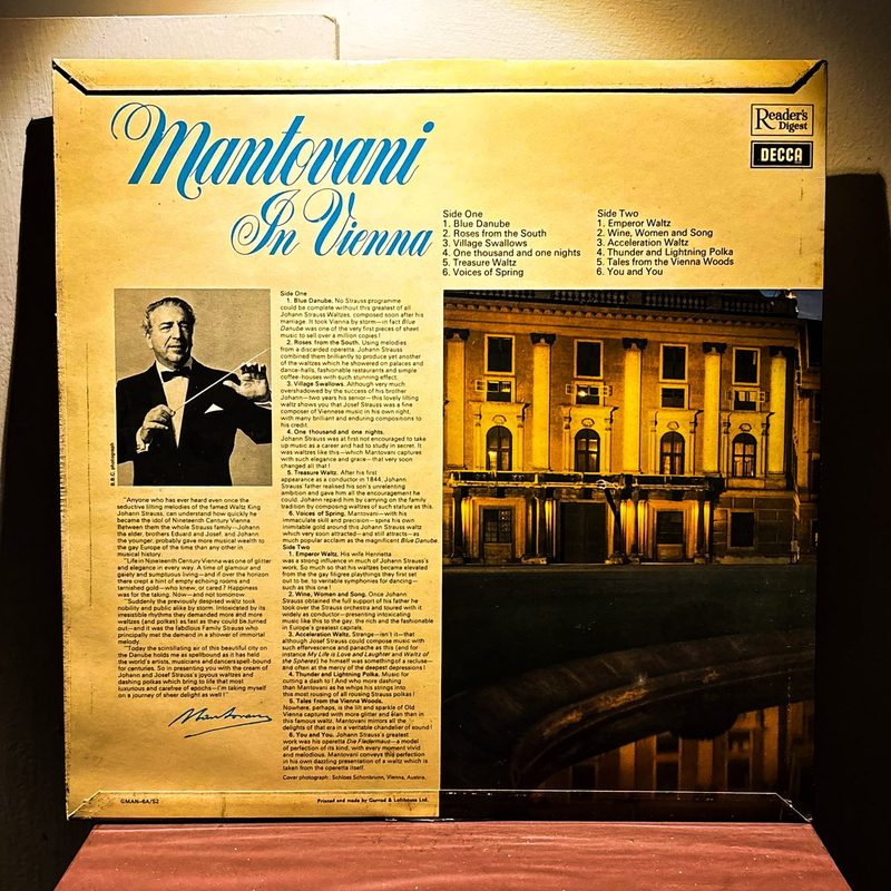 Mantovani — Mantovani In Vienna (Back)