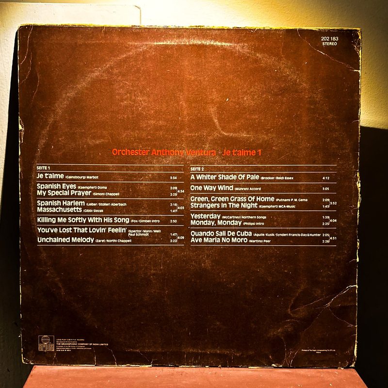 Orchester Adrion-Wereska — Je t'aime - Traum-Melodien (Back)