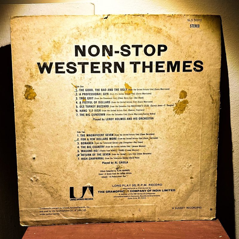 Leroy Holmes and His Orchestra / Al Caiola — Non-Stop Western Themes (Back)