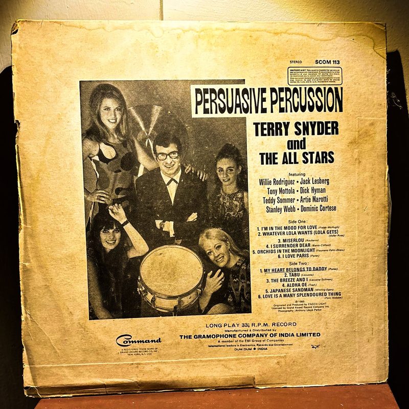 Terry Snyder & The All Stars — Persuasive Percussion (Back)