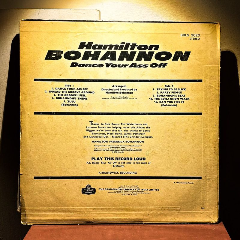 Bohannon — Dance Your Ass Off (Back)