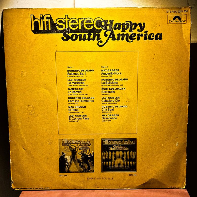 Various Artists — Happy South America (Back)