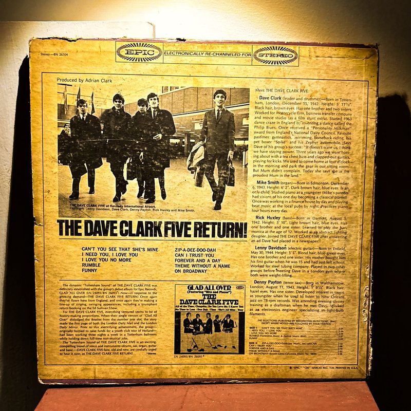 The Dave Clark Five — The Dave Clark Five Return! (Front)