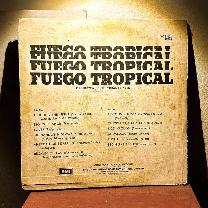 Orquesta de Cristobal Chaves — Fuego Tropical (Front)