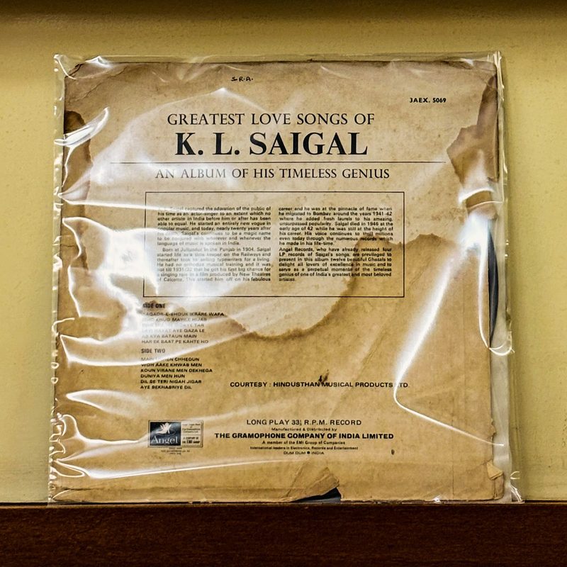 K.L. Saigal — Greatest Love Songs of K.L. Saigal: An Album of His Timeless Genius (Front)