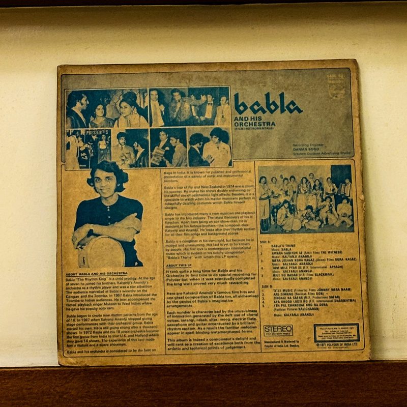 Babla And His Orchestra — Babla And His Orchestra (Film Instrumentals) (Back)