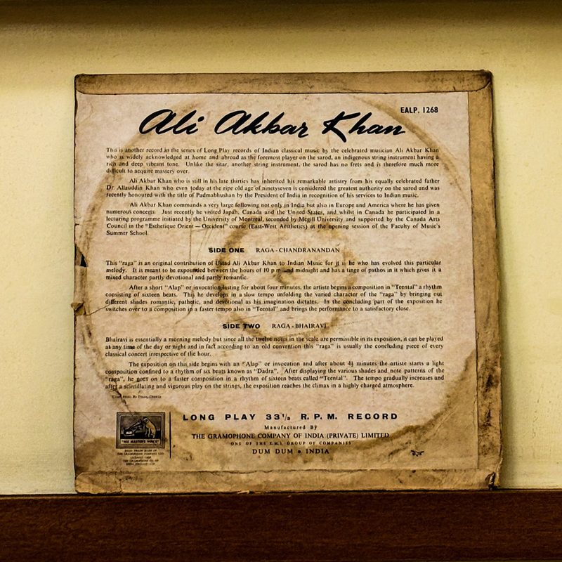 Ali Akbar Khan — Raga Chandra Mundan / Raga Bhairavi (Back)