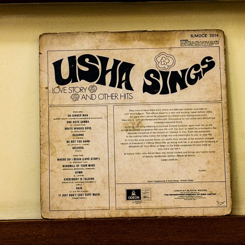 Usha Uthup — Usha Sings Love Story And Other Hits (Back)