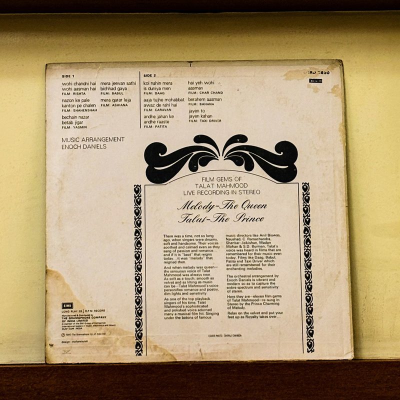 Talat Mahmood — Melody The Queen, Talat The Prince (Film Gems Of Talat Mahmood) (Back)