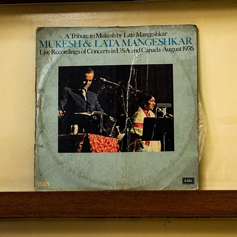 Mukesh & Lata Mangeshkar — A Tribute to Mukesh by Lata Mangeshkar — Live Recordings of Concerts in U.S.A. and Canada, August 1976 (Front)