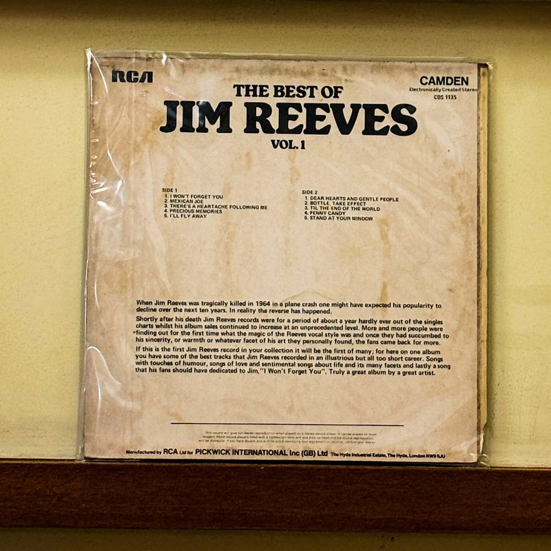 Jim Reeves — The Best of Jim Reeves Vol. 1 (Back)