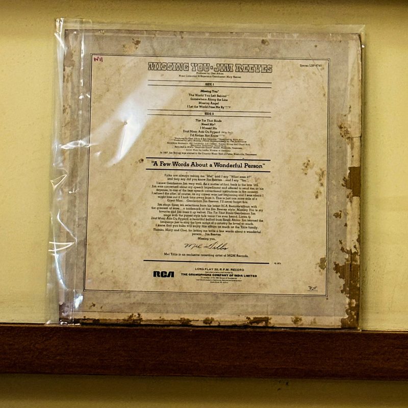 Jim Reeves — Missing You (Back)