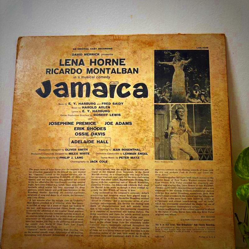 Lena Horne / Ricardo Montalban — Jamaica (Original Cast Album) (Back)