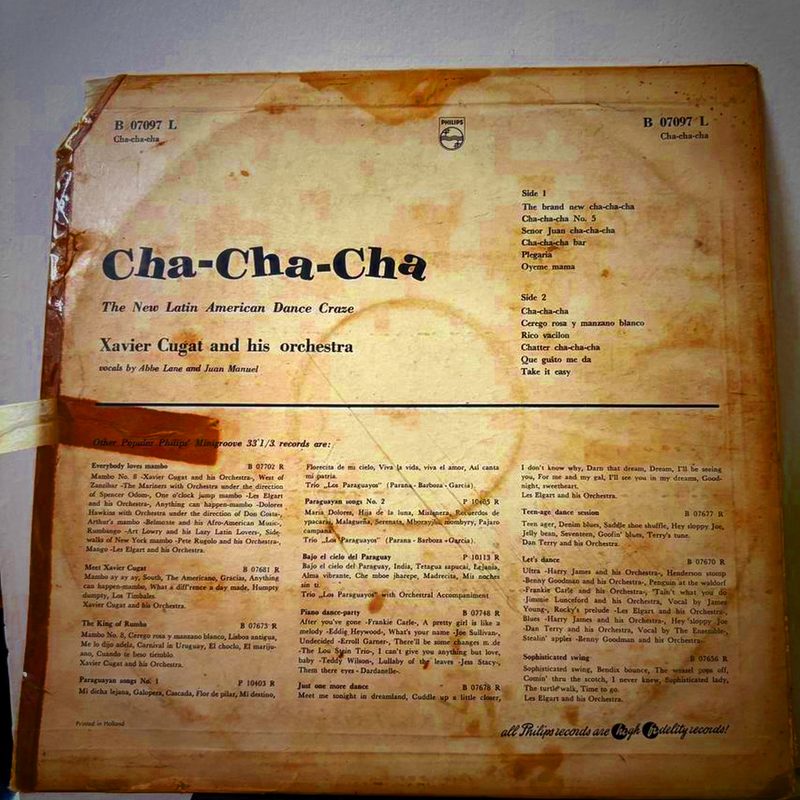 Xavier Cugat and His Orchestra — Cha Cha Cha (Back)