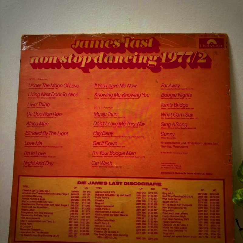 James Last — Non Stop Dancing 1977/2 (Back)