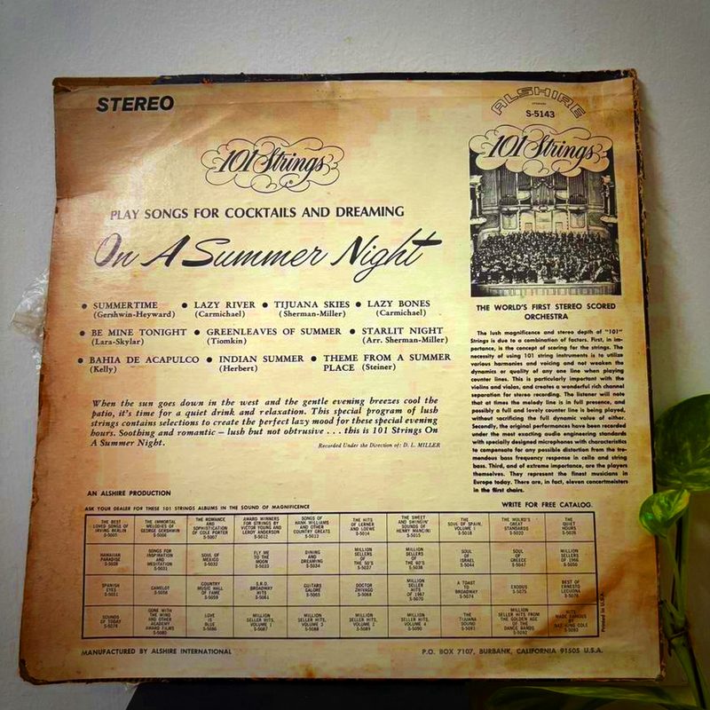 101 Strings — On A Summer Night (Back)