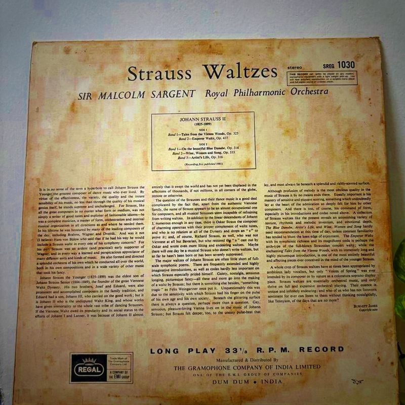 Sir Malcolm Sargent / Royal Philharmonic Orchestra — Strauss Waltzes (Back)