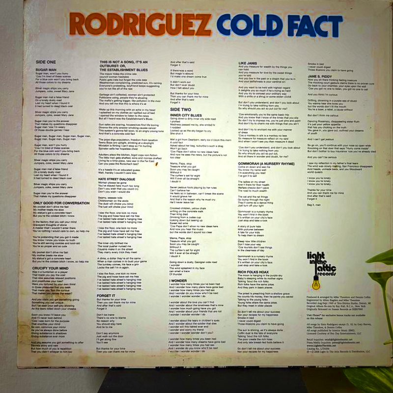 Rodriguez — Cold Fact (Back)