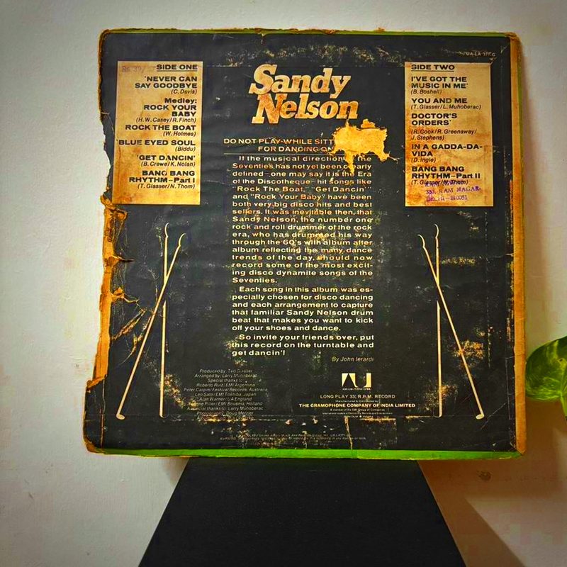 Sandy Nelson — Bang Bang Rhythm - Disco Dynamite (Back)