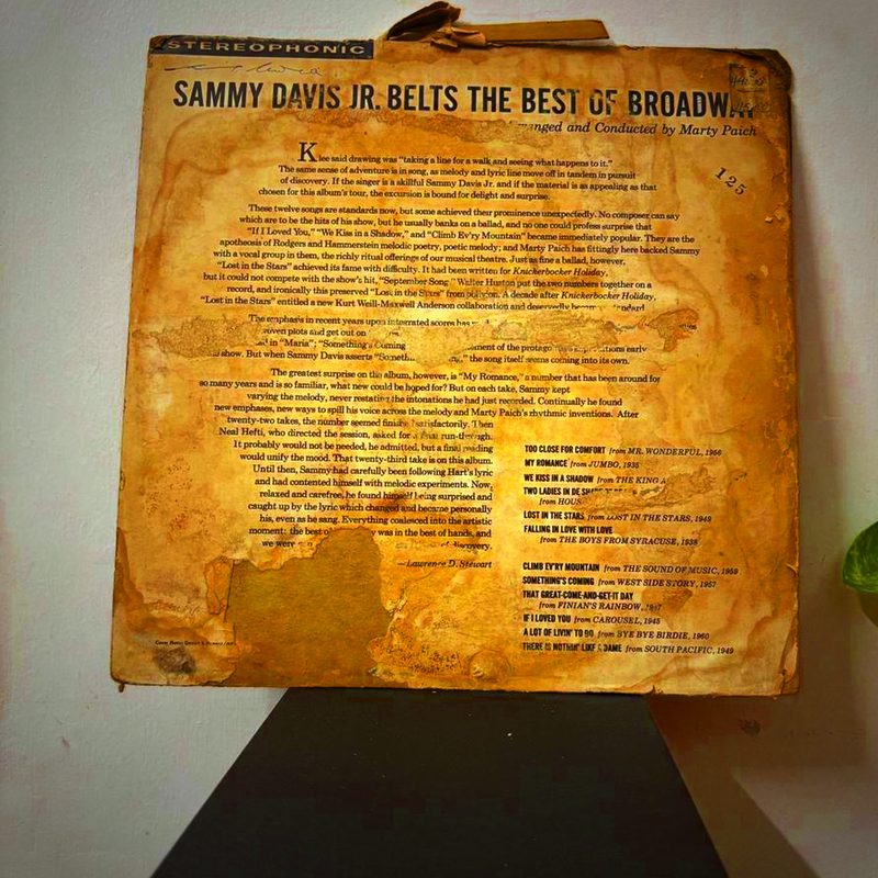 Sammy Davis Jr. — Belts The Best Of Broadway (Back)