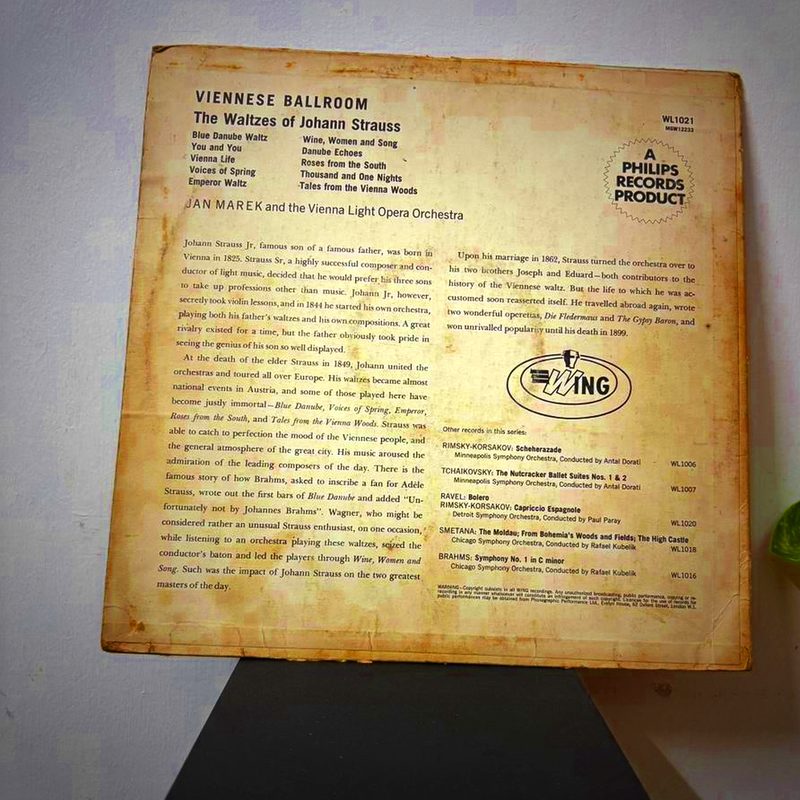 Vienna Light Opera Orchestra / Jan Marek — Viennese Ballroom - Waltzes Of Johann Strauss (Back)