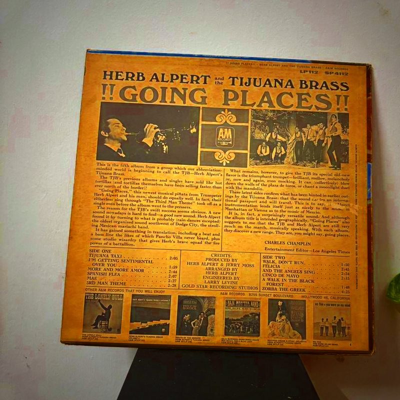 Herb Alpert and the Tijuana Brass — !!Going Places!! (Back)