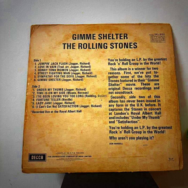 The Rolling Stones — Gimme Shelter (Back)