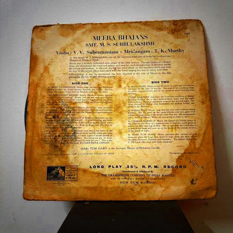 M.S. Subbulakshmi — Meera Bhajans (Back)