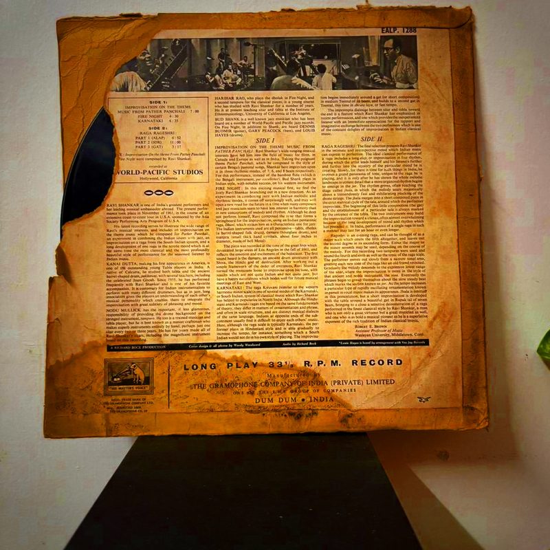 Ravi Shankar — Improvisations (Back)