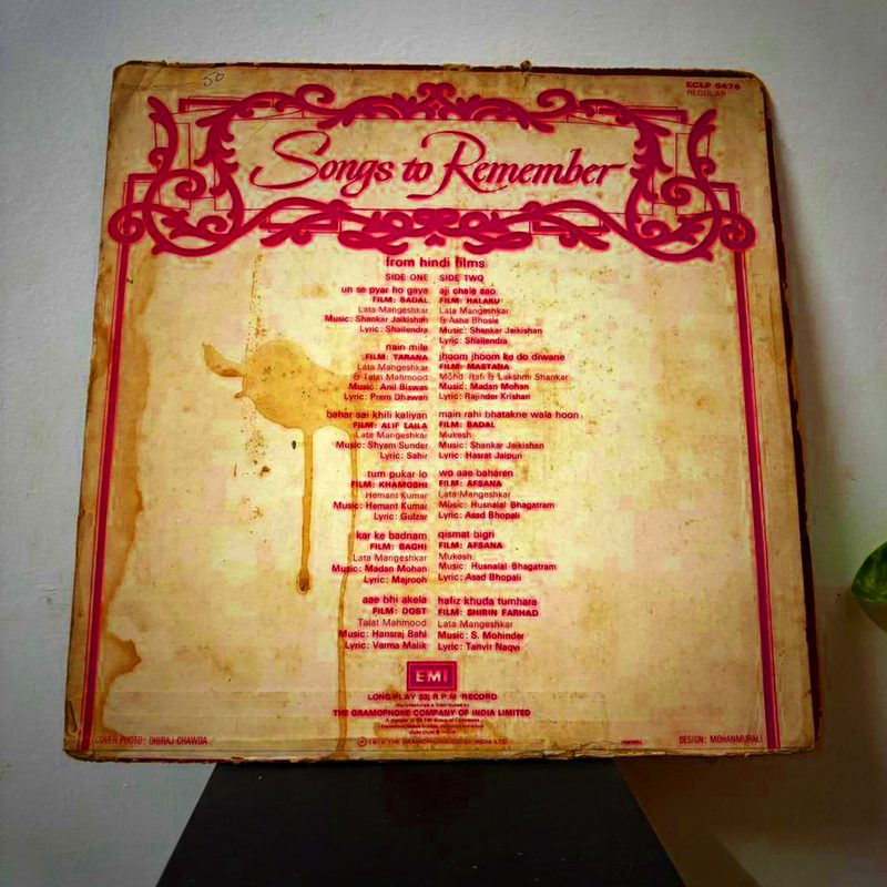 Various — Songs To Remember (Back)