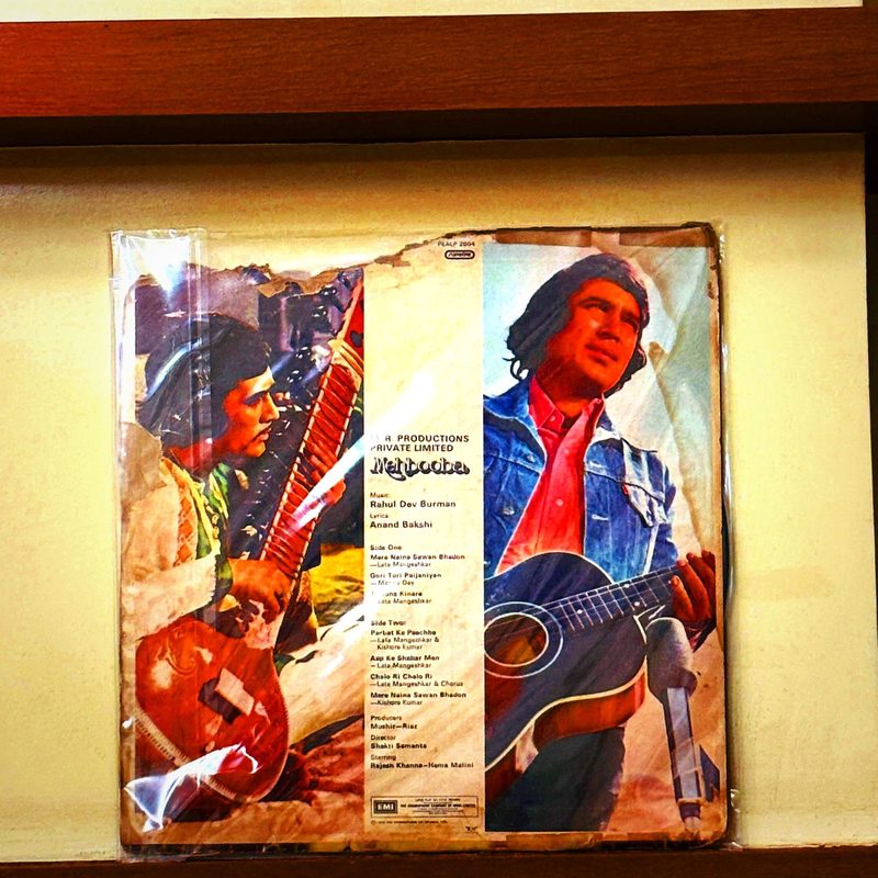Rajesh Khanna, Hema Malini (starring); Rahul Dev Burman (Music) — Mehbooba (Back)