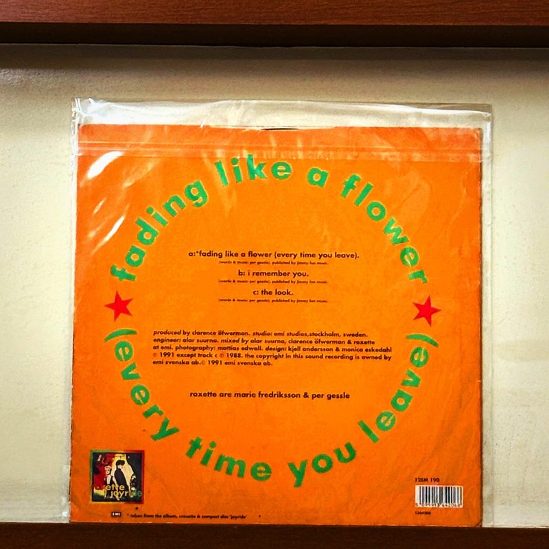 Roxette — Fading Like a Flower (Every Time You Leave) (Back)