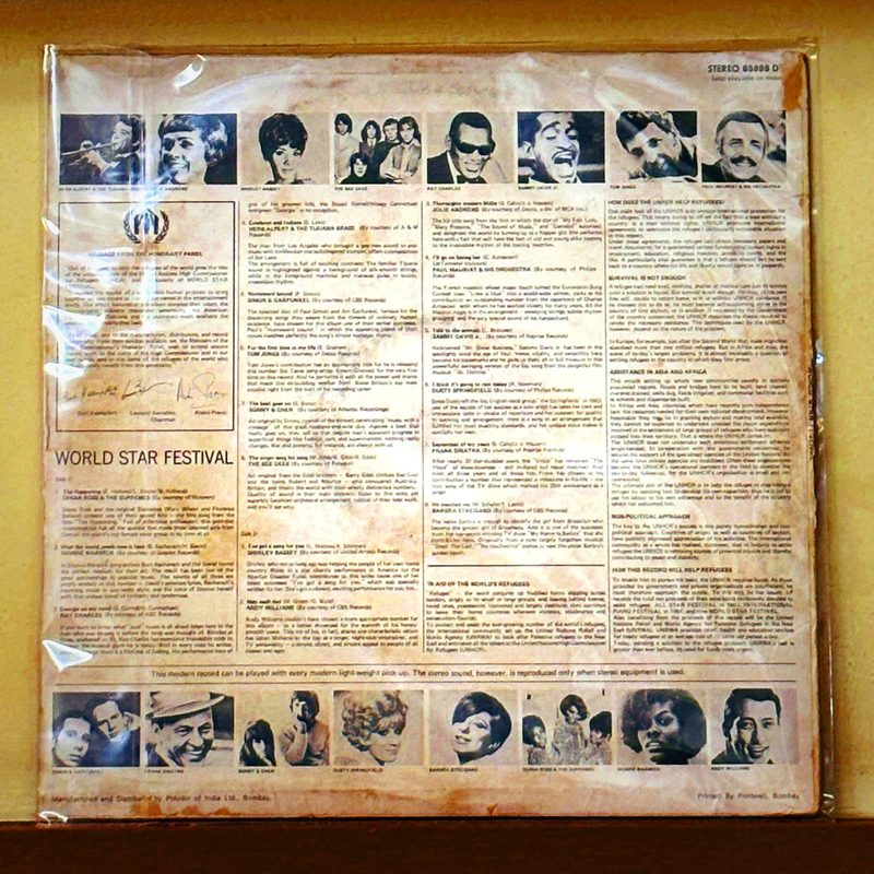 Various Artists — World Star Festival (In Aid of the World's Refugees) (Back)