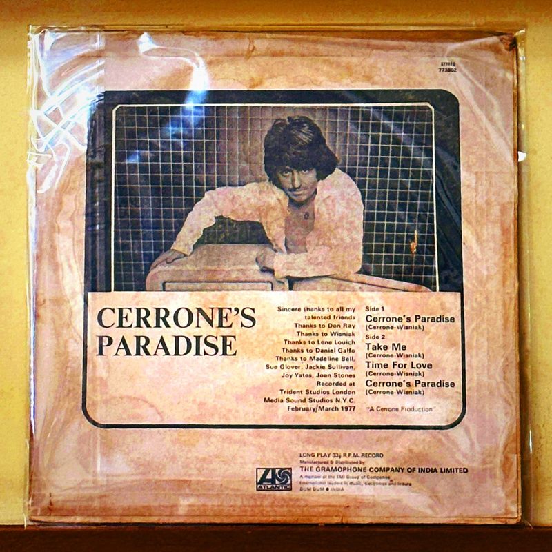Cerrone — Cerrone's Paradise (Back)