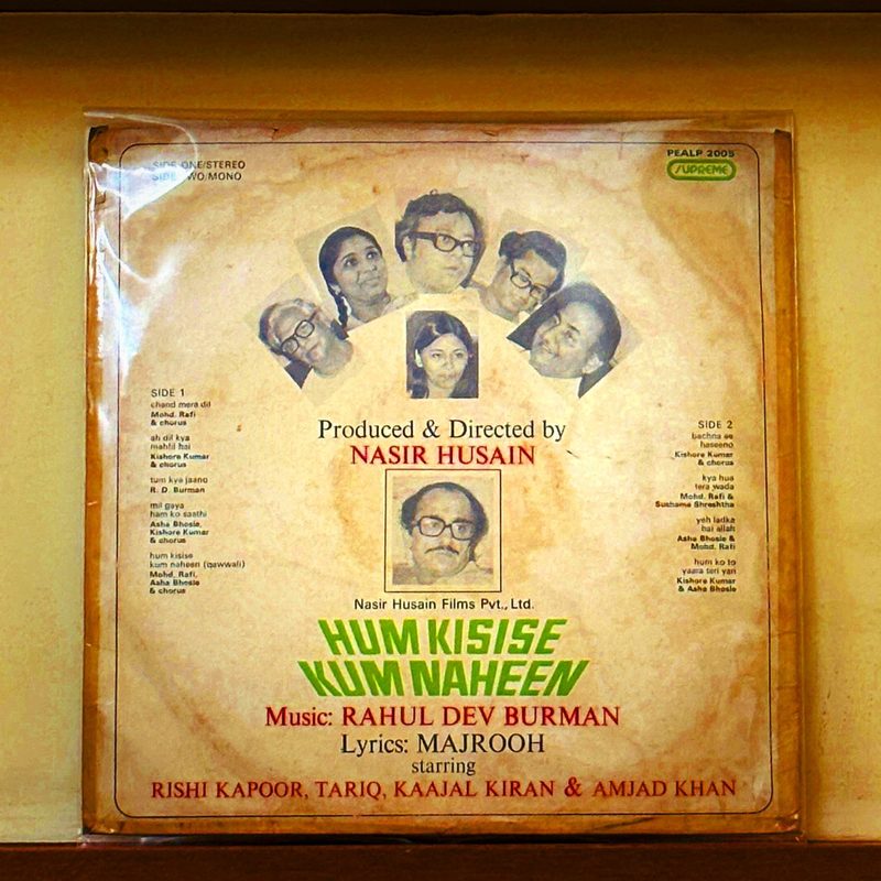 Rahul Dev Burman — Hum Kisise Kum Naheen (Back)