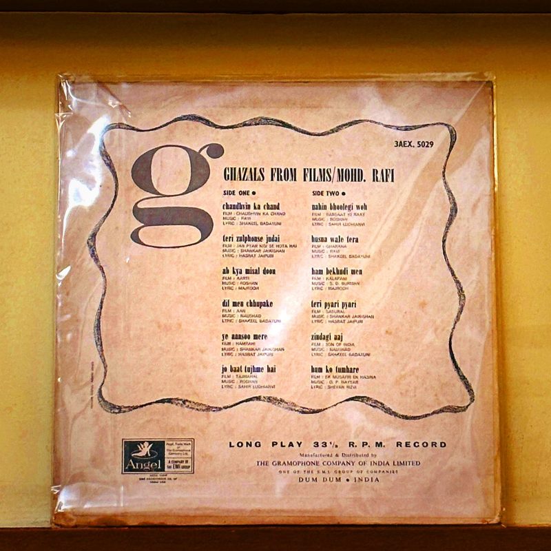 Mohd. Rafi — Ghazals From Films (Back)