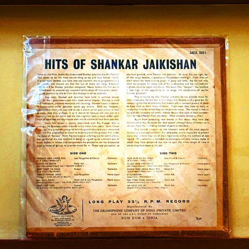 Shankar Jaikishan — Hits of Shankar Jaikishan (Back)