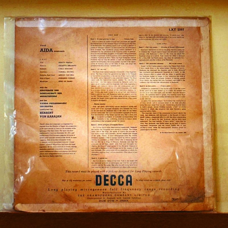 Renata Tebaldi, Carlo Bergonzi, Giulietta Simionato, Cornell MacNeil; Vienna Philharmonic conducted by Herbert von Karajan — Verdi: Aida - Highlights (Back)