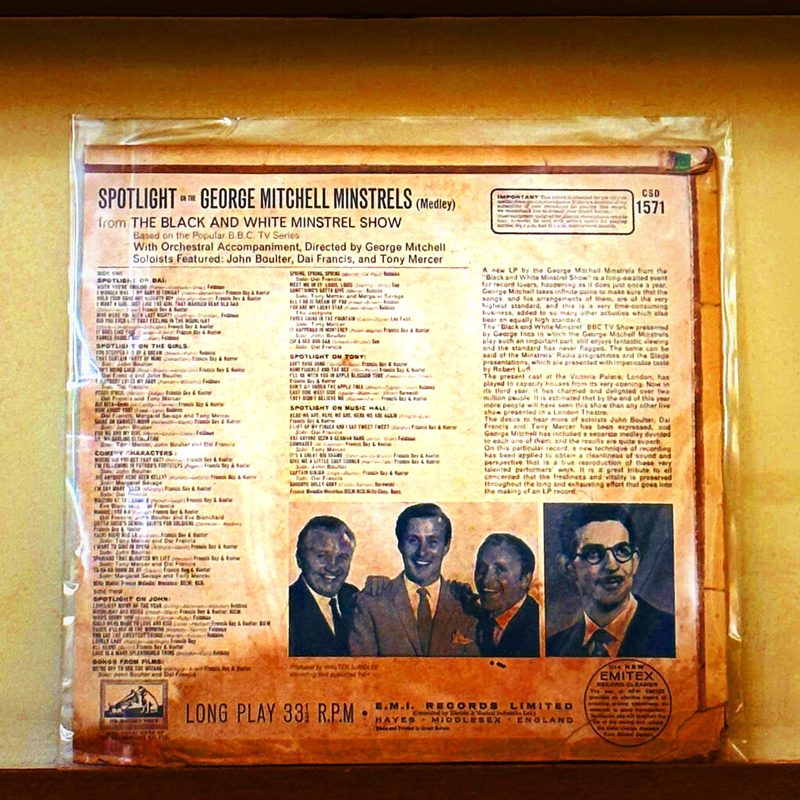 The George Mitchell Minstrels featuring John Boulter, Tony Mercer & Dai Francis — Spotlight on the George Mitchell Minstrels (The Black and White Minstrel Show) (Back)
