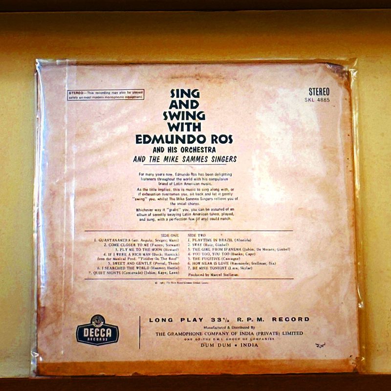 Edmundo Ros and the Mike Sammes Singers — Sing and Swing with Edmundo Ros (Back)