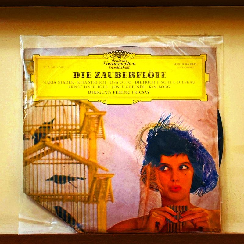 W. A. Mozart / Maria Stader, Rita Streich, Lisa Otto, Dietrich Fischer-Dieskau, Ernst Haefliger, Josef Greindl, Kim Borg, conducted by Ferenc Fricsay — Die Zauberflote (Querschnitt) (Front)